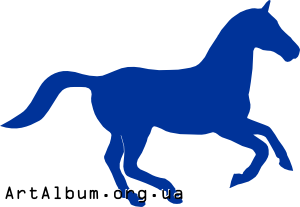 Clipart silhouette of a horse