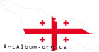 Кліпарт мапа Грузії з прапором