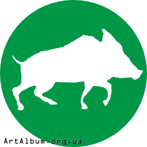 Clipart icon with wild boar