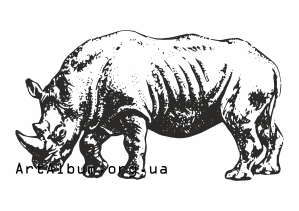 Кліпарт африканський білий носоріг