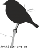 Clipart silhouette of bird