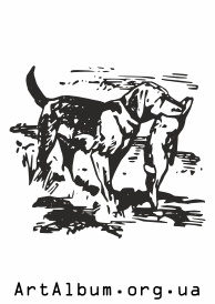 Кліпарт мисливська собака (лягава)