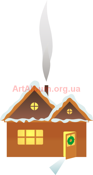 Clipart winter house