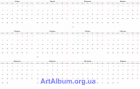 Clipart calendar grid 4x3 for 2014 (Ukraine)