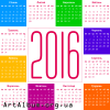 Clipart calendar for 2016 in ukrainian