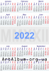 Clipart calendar for 2022 in english