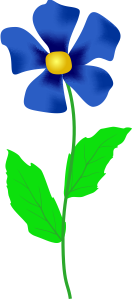 Clipart blue flower