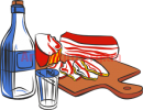 Clipart bottle and salo