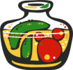 Clipart jar of vegetables