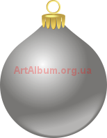 Clipart grey Christmas ball