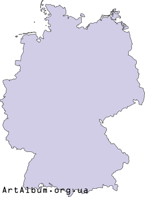 Clipart map of Germany (Deutschland)