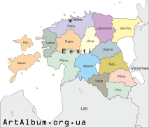Clipart Estonia (Eesti) map estonian