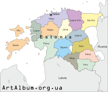 Clipart Estonia map english