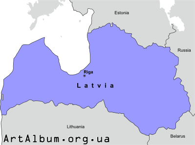 Clipart Latvia map english