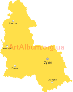 Кліпарт мапа Сумської області