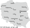 Clipart map of Poland (Polska) in Polish