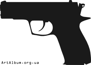 Клипарт силуэт пистолета Форт-12