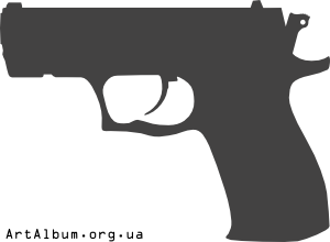 Клипарт силуэт пистолета Форт-17