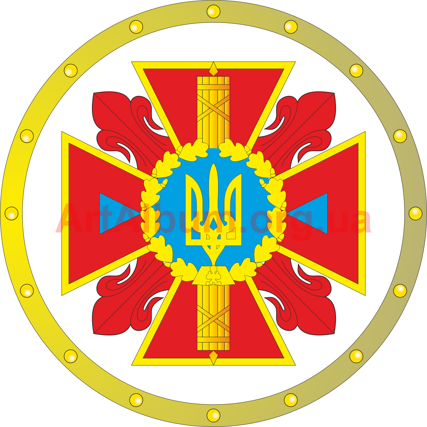 Clipart emblem of Ministry of Emergency Situations of Ukraine