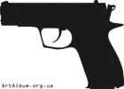 Clipart silhouette of pistol Fort 12