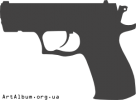 Clipart silhouette of pistol Fort 17