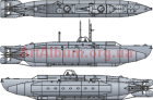 Clipart X class submarine drawing