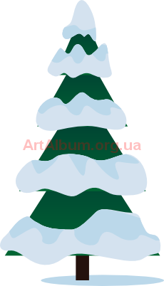 Clipart spruce under snow