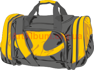 Clipart grey-yellow bag