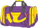 Кліпарт жовто-фіолетова сумка
