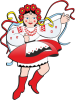 Clipart dancing сossack woman