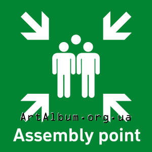 Clipart assembly point sign