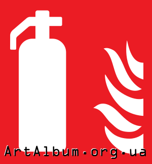 Clipart sign fire extinguisher