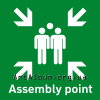Clipart assembly point sign
