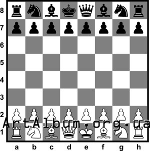 Clipart chessboard with pieces
