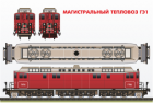 Кліпарт Тепловоз ГЕ1 (ЮЕ002, Щ-ЕЛ-1)