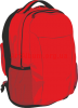 Clipart red backpack