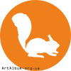 Clipart icon with squirrel